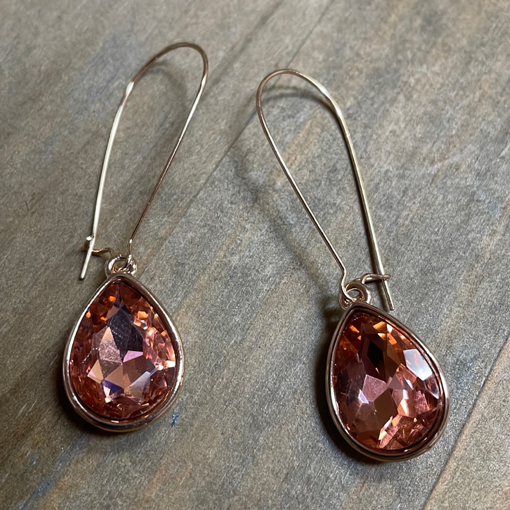 Topaz/Orange CZ earrings